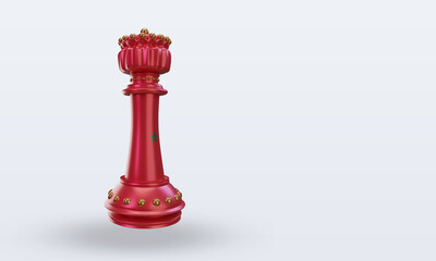 Fototapeta premium 3d king chess Morocco flag rendering left view