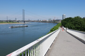 Brücken am Rhein in Düsseldorf