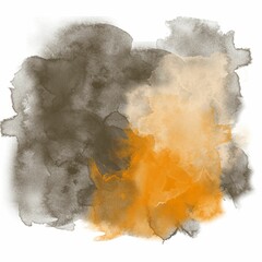 Abstract Watercolour Background Brown White Orange