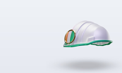 3d engineer Cote dIvoire flag rendering right view