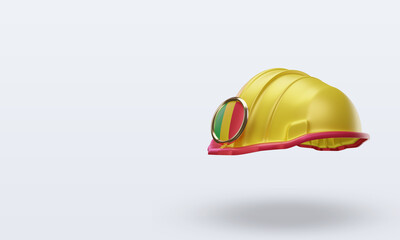 Fototapeta premium 3d engineer Mali flag rendering right view