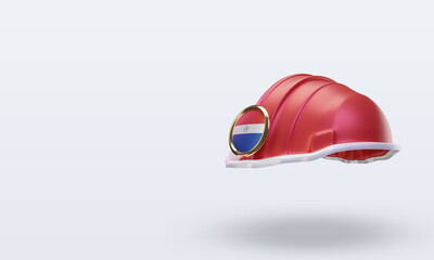 3d engineer Paraguay flag rendering right view
