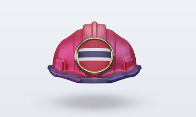 3d engineer Thailand flag rendering front view