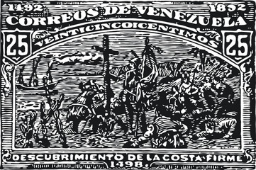 Vintage Postal, Postage, Mail Stamps in Vector