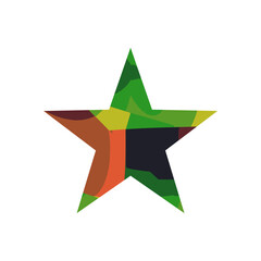 Obraz premium Rainbow star symbol on white background vector.