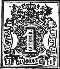 Vintage Postal, Postage, Mail Stamps in Vector