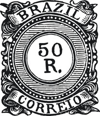 Vintage Postal, Postage, Mail Stamps in Vector