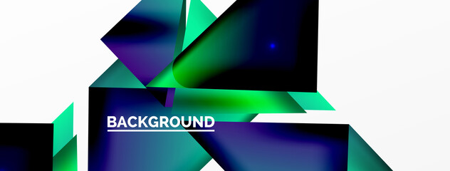 Abstract background. Simple color geometric shapes composition with 3d effect, lights and shadows. Vector Illustration For Wallpaper, Banner, Background, Card, Book Illustration, landing page