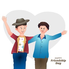Beautiful card for friendship day background