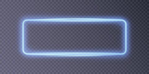 Collection of Abstract Neon Square Frames for Designing Portraits, Invitations, Postcards. Vector PNG