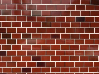 赤色と茶系のレンガ壁の背景テクスチャ