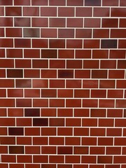 赤色と茶系のレンガ壁の背景テクスチャ