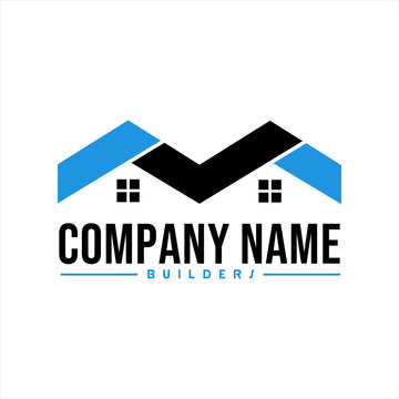 Real estate logo vector letter M abstract