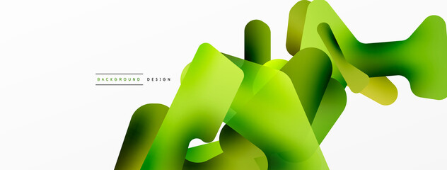 Colorful bright abstract shapes composition. Digital web futuristic template for wallpaper, banner, background, card, book Illustration, landing page