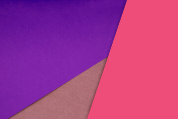 Dark and light, Plain and Textured Shades of pink purple brown papers background lines intersecting to form a triangle shape