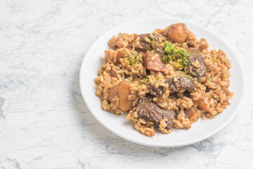 ビーフシチューのリゾット