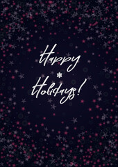 Vector Merry Christmas and New Year Card Collection with Magical Bokeh Lights Sparkle Confetti. Shiny Glitter Christmas Party Print Collection. Winter Sparkle Snowfall Design for Holiday's Poster.