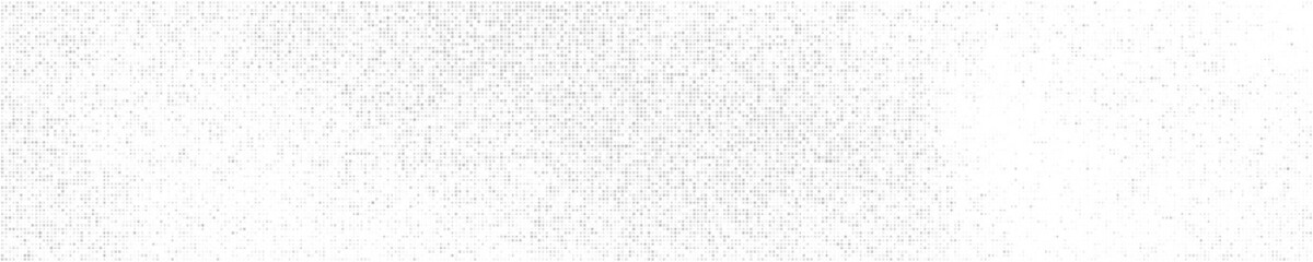 White And Grey Halftone Dotted. Panoramic Background. Abstract Polka Dots Pattern. Pop Art Style Backdrop. Wide Horizontal Long Banner. Vector Illustration, Eps 10. 