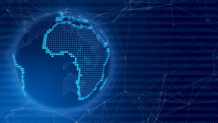 Programming code abstract technology background of software developer and Computer script with rotating earth in background	