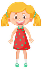 Happy girl cartoon character