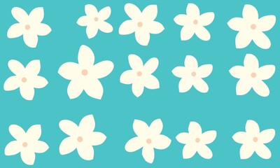 90s theme color frangipani flower pattern seamless background image