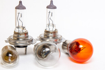 Obraz na płótnie Canvas Automotive light bulbs in assortment