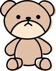 くまのぬいぐるみ　線あり