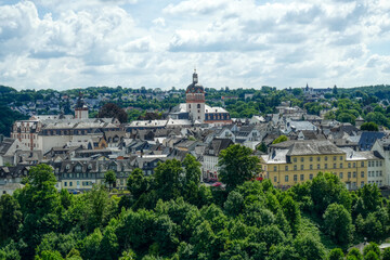 Fototapeta na wymiar Panorama-Ansicht der Altstadt von Weilburg