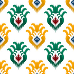 Abstract motif ethnic seamless pattern design. Aztec fabric carpet mandala ornaments textile decorations wallpaper. Tribal boho native turkey African traditional embroidery vector background 