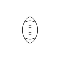 Outline american football vector icon on white background