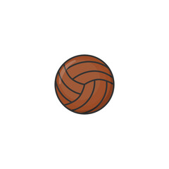 Cartoon volleyball  vector icon on white background
