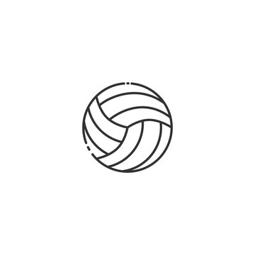 Volleyball vector icon on white background