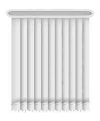 Window blind. Element room interior. Vertical window jalousie. Closed empty jalousie template. Privacy concept