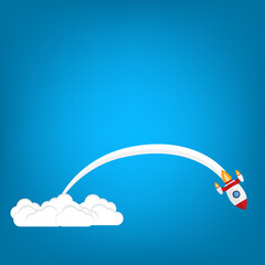 Fail launch. Fail start up business, new business risk or unexpected entrepreneur bankruptcy concept.