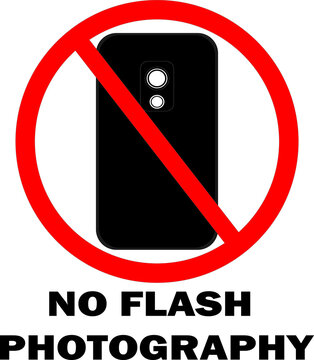 No flash photography sign