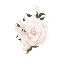 Bouquets of pink, cream and coffee rose flowers
