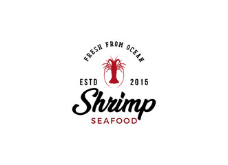 Fototapeta na wymiar Seafood restaurant logo design template. Seafood restaurant label. 