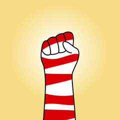 Vector illustration of Indonesian Independence Day with a red and white theme