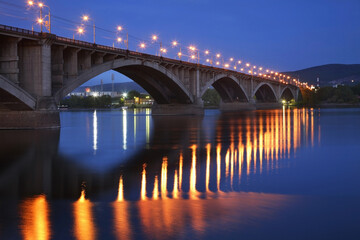 Communal bridge in Krasnoyarsk. Russia