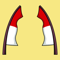 Vector illustration of Indonesian Independence Day with a red and white theme