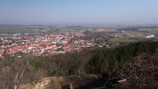 Beautiful View Of Small Town in autumn. Bleicherode, Deutcshland.