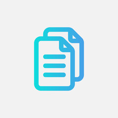 Copy icon in gradient style about text editor, use for website mobile app presentation
