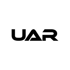 UAR letter logo design with white background in illustrator, vector logo modern alphabet font overlap style. calligraphy designs for logo, Poster, Invitation, etc.