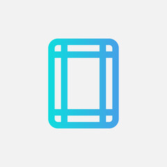 Margin icon in gradient style about text editor, use for website mobile app presentation