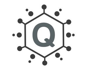 Q Letter logo Design Vector with dots. © MdAtiqul
