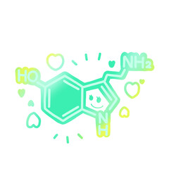 Fototapeta premium 自律神経のバランスを整える幸せホルモン セロトニン / Serotonin