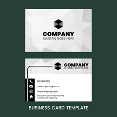 Business card template front and back design with logo