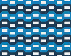 Seamless pattern geometric blue color, background