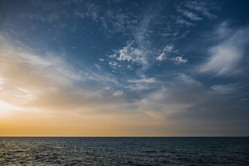 sunset over the ocean