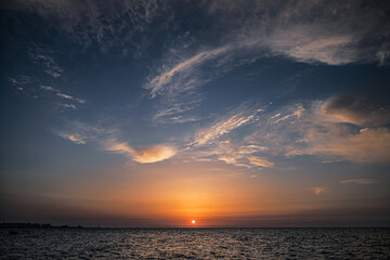sunset over the sea